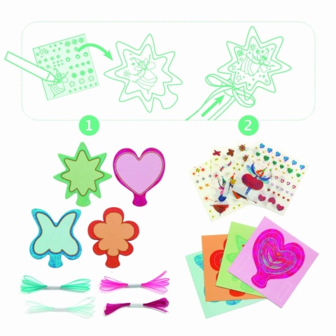 Zestaw do samodzielnego tworzenia Djeco czarodziejskie różdżki elementy