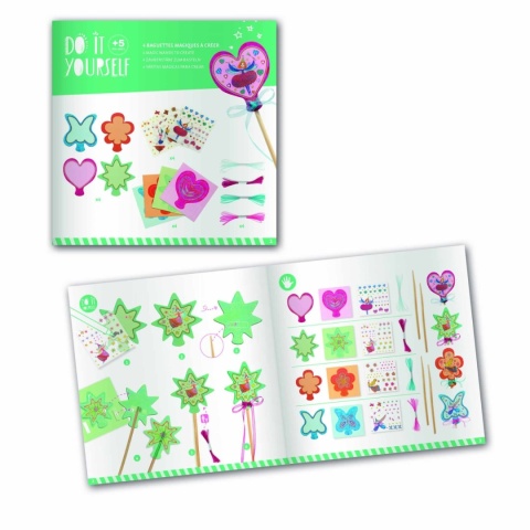 Zestaw do samodzielnego tworzenia Djeco czarodziejskie różdżki instrukcja