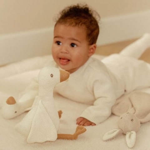 Zestaw prezentowy dzianinowy Little Dutch Newborn Naturals z niemolakiem