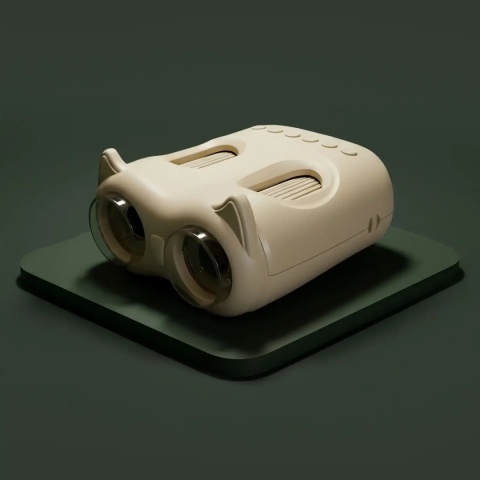 Beżowy Mikroskop z funkcją lornetki KidLupe bok