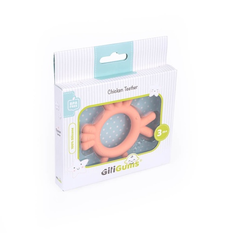 Brzoskwiniowy Gryzak Kurczak GiliGums opakowanie przód