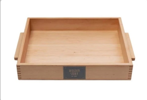 Drewniana tacka do pisania w piasku z akcesoriami Montessori