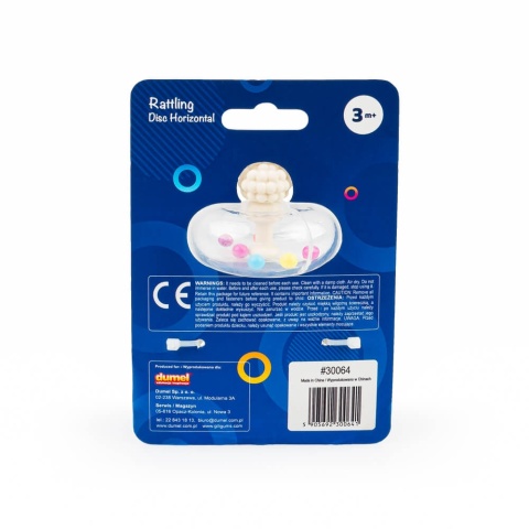 Grzechotka GiliGums dysk horyzontalny opakowanie tył