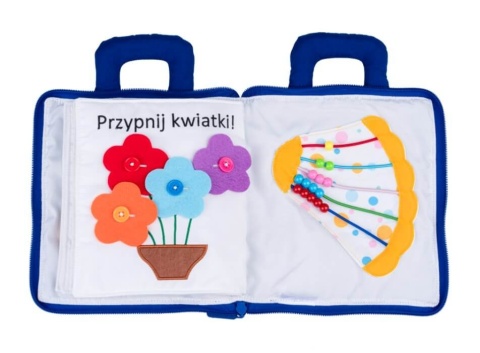 Książeczka malucha JollyBaby  przypinanie kwiatków