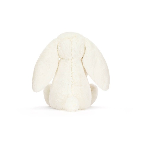 Kremowy króliczek Jellycat z różą tył