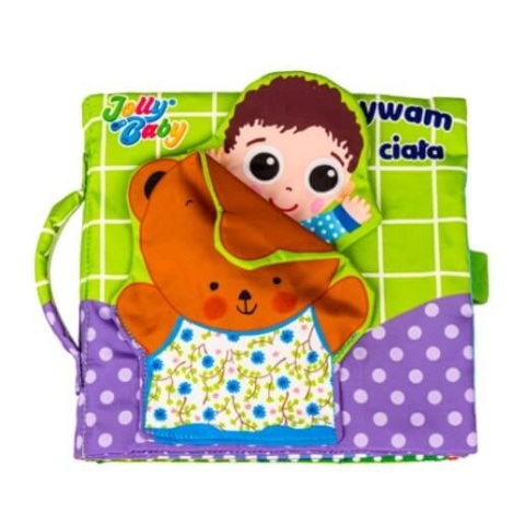 Sensoryczna książka JollyBaby odkrywam części ciała przód