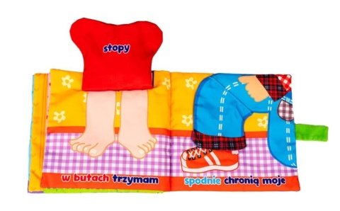 Sensoryczna książka JollyBaby odkrywam części ciała stopy