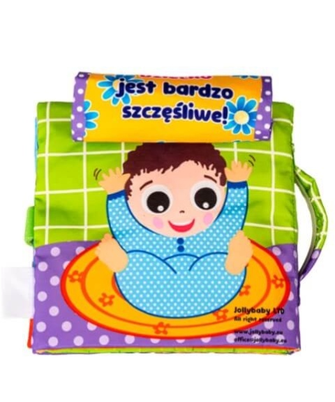 Sensoryczna książka JollyBaby odkrywam części ciała szczęście