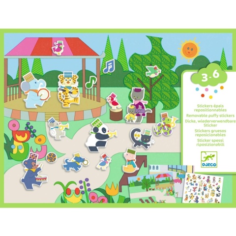 Naklejki wielokrotnego użytku Djeco orkiestra