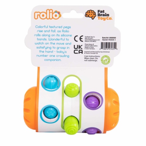 Roller sensoryczny Fat Brain Toy Co. Rolio Bobo tył opakowania