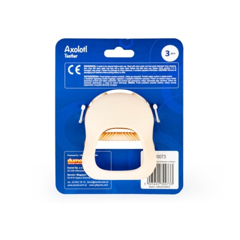 Beżowy Gryzak Aksolotl GiliGums opakowanie tył