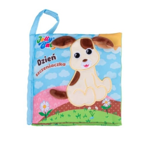 Sensoryczna książka JollyBaby dzień szczeniaka przód