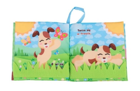 Sensoryczna książka JollyBaby dzień szczeniaka opowieść