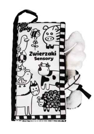 Kontrastowa książka z ogonkami JollyBaby zwierzaki