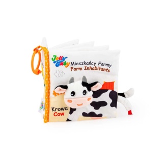 Sensoryczna książka z ogonkami JollyBaby mieszkańcy farmy