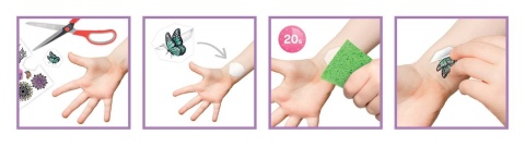 jak zrobic Tatuaże brokatowe Buki