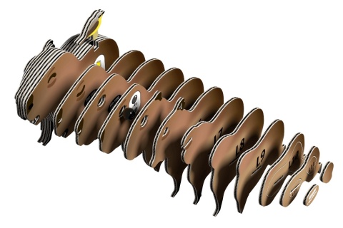 Układanka 3D Eugy Eko Kapibara jak składać