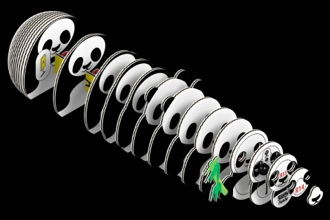 Układanka 3D Eugy Eko Panda bok