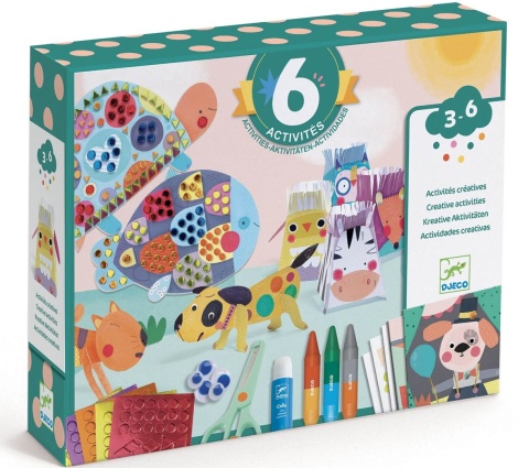 Zestaw artystyczny Djeco zwierzęta i ich domki opakowanie