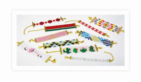 Zestaw do tworzenia bransoletek Buki tkanie z koralików gotowe bransoletki