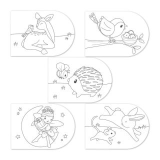 Kolorowanka akwarelowa Little Dutch Fairy Garden