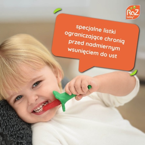 Szczoteczka silikonowa RaZbaby gryzak i masażer ochrona