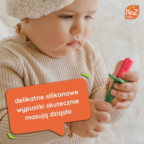 Szczoteczka silikonowa RaZbaby gryzak i masażer dziąsła