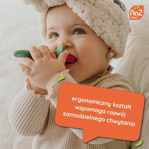 Szczoteczka silikonowa RaZbaby gryzak i masażer wygodna