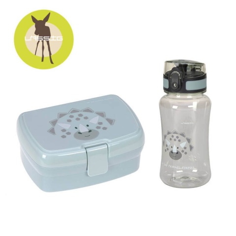 Zestaw Śniadaniowy Lassig Lunchbox i Tritanowa Butelka Dinozaur