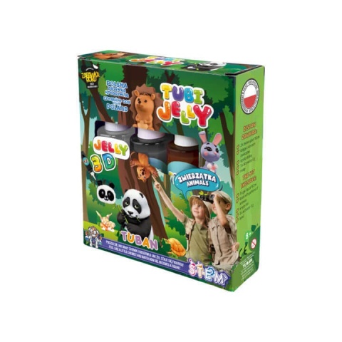 Zestaw plastyczny Tuban Tubi Jelly zwierzątka 3D