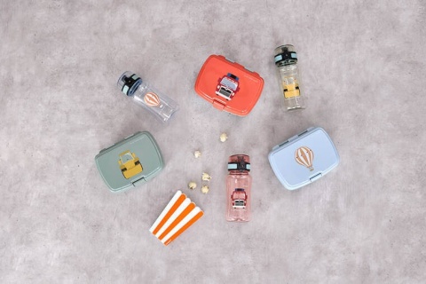 Zestaw Śniadaniowy Lassig Lunchbox i Tritanowa Butelka różne wzory