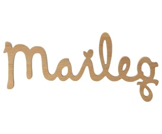 Drewniane logo Maileg brzozowe