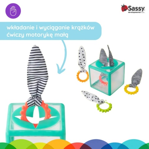 Kostka sensoryczna Montessori Sassy sortowanie