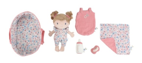 Laleczka Baby Rosa Little Dutch w nosidełku akcesoria