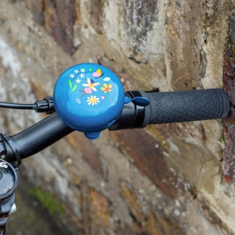 Metalowy dzwonek do roweru Rex London Wróżki przymocowany do roweru