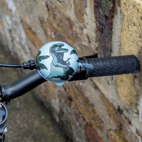 Metalowy dzwonek do roweru Rex London Dinozaury na ramie