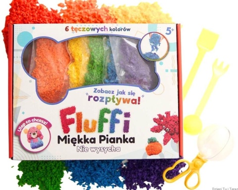 Miękka pianka do zabaw sensorycznych Dzieci Tu i Teraz Fluffi box opakowanie