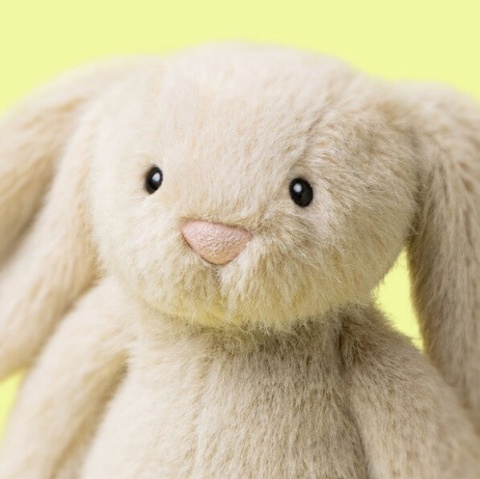Pluszak króliczek Jellycat flufflet jasny beż buzia