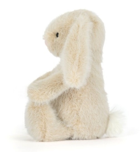 Pluszak króliczek Jellycat flufflet jasny beż bok