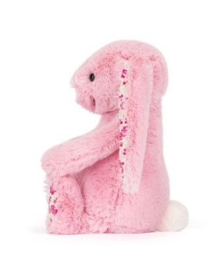 Przytulanka króliczek Jellycat różowy z kwiecistymi uszami