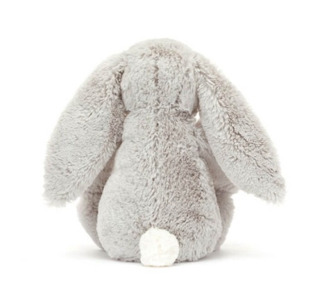 Maskotka króliczek Jellycat szary z kwiecistymi uszami tył
