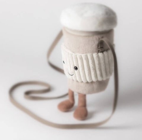 Pluszowa torebka kawa Jellycat bok