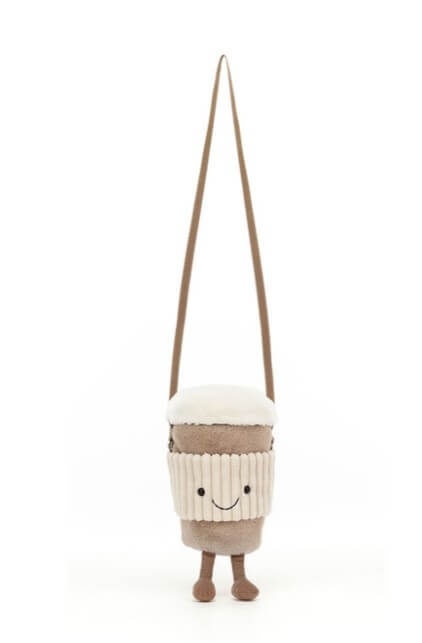 Pluszowa torebka kawa Jellycat przód