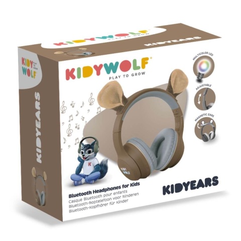 Słuchawki dla dzieci Kidywolf Kidyears miś opakowanie