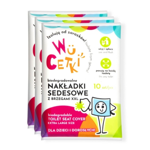 Zestaw nakładki na toaletę WuCetki jednorazowe 3X10