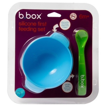 B.Box Silikonowa miseczka z przyssawką i łyżeczką Ocean Breeze B.Box Silikonowa miseczka z przyssawką i łyżeczką Ocean Breeze