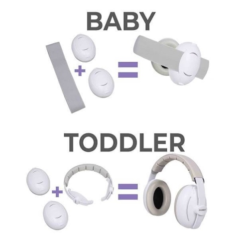 Białe Słuchawki ochronne 2W1 Dooky Baby&Junior specyfikacja