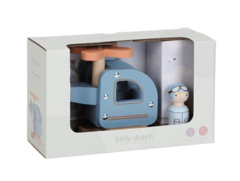 Drewniany helikopter Little Dutch opakowanie