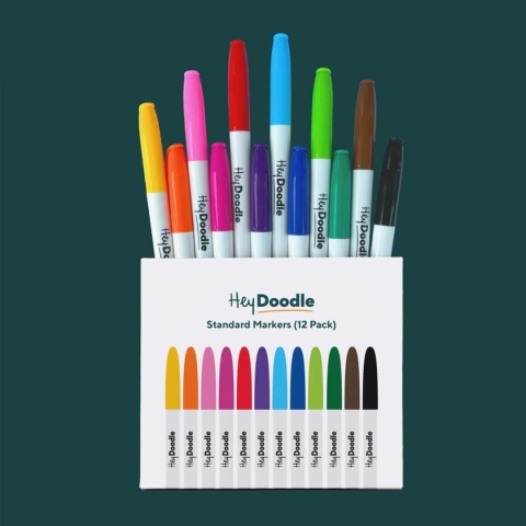 Flamastry do siliknowej maty Hey Doodle - opakowanie
