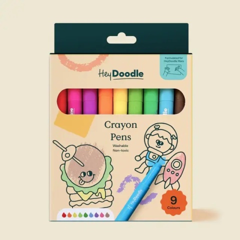 Kredki do siliknowej maty Hey Doodle opakowanie